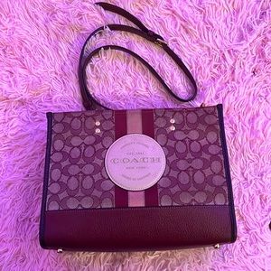 Coach Dempsey Carryall In Signature Jacquard With Stripe And Coach Patch